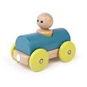3 Piece Tegu Magnetic Racer Building Block Set, Teal