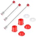 3 Pieces Airless Paint Sprayer Tip Extension Pole Extension Rod for Airless Painting Spray Gun with Red Guard (12,20,29.95 Inches)