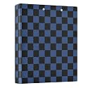 3 Ring Binder Blue Black Checkerboard Buffalo Plaid A 1.5 inch Binders