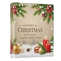3 Ring Binder Christmas Balls Candles Snowflakes 1.5 inch Binders