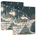 3 Ring Binder Christmas House Winter 1.5 inch Binders