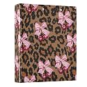 3 Ring Binder Pink Bow Cherry Leopard Print 1.5 inch Binders