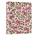 3 Ring Binder Pink Bow Leopard Print 1.5 inch Binders
