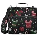 3 Ring Zipper Binder with Shoulder Strap Mickey Mouse Snowflake Hat