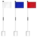 3 Set Golf Flagsticks Putting Green Flags for Yard, Cute, Assorted