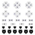 3 Sets Conductive Silicon Button Pads Controller Button Replacement Repair Part Compatible with Sony Playstation 4 PS4 Controller
