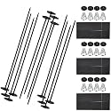3 Sets Radiator Fan Mounting Kit Electric Cooling Fan Zip Ties Transmission Cooler Mount Kit Snaps Springs Vibration Pads Universal Car Vehicle Fan Installation Kit Gytovvvz