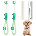 3-Sided Dog Toothbrush, Pet Toothbrushes, Pet Dental Care Oral Hygiene, Ultra Soft Nano Bristles for Your Pet's Sensitive Teeth and Gums, for All Dogs, 2-Pack