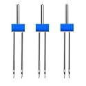 3 Size Twin Needles for Sewing Machine, Stretch Machine Double Twin Needles Pins for Household Sewing Machine, 3 Size Mixed 2.0/90, 3.0/90, 4.0/90