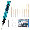 Uolor 3-Speed Cordless Mini Drill Pen, Rechargeable DIY Electric Hand Drill with 10 Small Drill Bits, Micro Drill Set for Jewelry Making Stone Plastic Resin Keychains