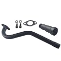 3 Stage Exhaust Header Pipe For Predator 79cc 98cc 3HP Coleman CT100U Mini Bike FRP GMB100 GPS Rascal Baja Doodlebug Dirt Bug Mini Bike Black