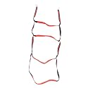 3 Step/4 Step/5 Step Nylon Boat Ladder Rope Boarding Steps Foldable Marine Boat Rope Ladder Equipment for Yachts(Red 4-Step)