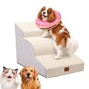 3-Step Curved Dog Stairs 15.7" H for Small Dogs Low Couch &amp; Sofa