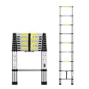 BOWEITI 4.7m(15.5 FT) Aluminium Foldable Telescoping Extension Ladder, Aluminum Telescopic Ladders,Multi-Purpose Collapsible Ladder with Gloves for Home Outdoor, EN131 Certified
