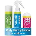 3-Step Moisture Burst System for Tight Curls & Coils with Curly Hair Shampoo, Leave In Conditioner Spray & Hair & Scalp Moisturizer – Softens Dry Hair, Detangles, Boosts Growth & Soothes Scalp