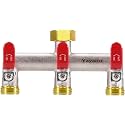 3 Way Garden Hose Splitter,3/4" GHT Water Spigot Splitter (Red)