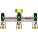 3 Way Garden Hose Splitter, 3/4" GHT Water Spigot Splitter (Green)