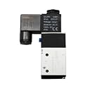 3 Way Port 2 Position 3V210-08 Pneumatic Air Solenoid Valve Electric Control Gas Magnetic Valve DC12V DC24V AC110V AC220V(PC 6mm Fittings,DC12)