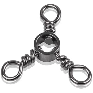 3 way swivels fishing tackle 35pcs high strength triple fishing swivels saltwater for catfish bottom trolling rig 6