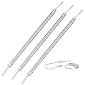 3 x 16 LED Strip Kit - Silver Cover with Cool White Light (6,000k) - Under Cabinet Furniture 120v/110v - Dimmable - Line Voltage - Professional Grade Electrician