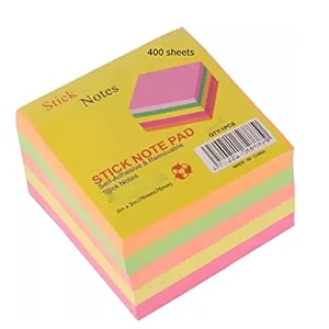 3 x 3 sticky note pads  paper self adhesive memo pad sticky notes memo sticker 400 sheets 80 sheet each colour regular 5 colors set of 5 multicolor
