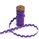 3 Yards of POLLY 8mm Rigid Ric-Rac Trim on a Wooden Spool, Royal Purple