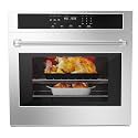 30 Inch Built-In Electric Single Wall Oven - 3D Convection, 4.8 cu. ft. Capacity, Touch Glass Control, Temperature Probe, Safety Lock, 6 Rack Positions, 3800W, CSA Certified (Silver)