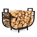 30" Heavy Duty Curved Firewood Rack Outdoor with Reinforced Handles