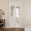 Pocket Door,Half-Lite Clear Glass Doors,Solid Door,30x80 Door