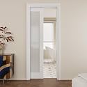 Pocket Door,Half-Lite Frosted Glass Doors,Solid Door,30x96 Door