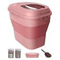 30-35Lbs Airtight Dog Food Storage Container,Collapsible Dog Food Container