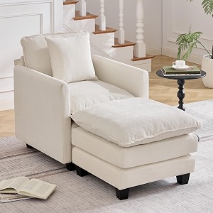30 Cloud Single Couch with Ottoman Cloud
