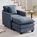 303939 Cloud Single Couch with Ottoman Cloud