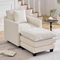 303939 Cloud Single Couch with Ottoman Cloud