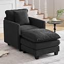 303939 Cloud Single Couch with Ottoman Cloud
