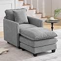 303939 Cloud Single Couch with Ottoman Cloud