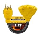 30 Amp to 110V Generator Adapter - NEMA L5-30P Male to 3 of 5-20R/5-15R Female, 3-Prong Twist Lock Plug with ETL Listed, Heavy-Duty 1FT Power Adapter Plug Cord for RV, Household, Outdoor Use