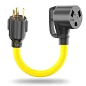 30 Amp 3 Prong Twist Lock to RV Adapter Cord, Generator Locking Plug NEMA L5-30P to TT-30R for Trailer Camper