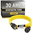 30 Amp Generator Cord, Generator Cord, 240 Volt, 30amp, 10 FT, 7500W