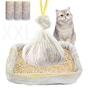 30 Count Litter Box Liners Jumbo 45" x 18" Tear Resistant Cat Litter Bags Liners 2.5MIL Thicken Drawstring Durable Cat Pan Liners Extra Large Kitty Litter Box Bag Disposable Pet litter Bags