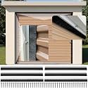 30 FT Garage Door Brush Seal Kit for 10'W X 10'H Doors, 3" High-Density Long Nylon Bristle with Pre-Drilled Aluminum Track, Complete Top and Side Weather Stripping for Roll Up Commercial Doors