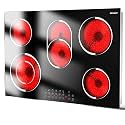 30 Inch Electric Cooktop 5 Burners 8600W High Power, Built-in 240V
