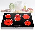 30 Inch Electric Cooktop 8400W 5 Burner Ceramic Cooktop Built-in