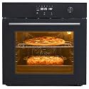 24" Electric Single Wall Oven - Food-grade Enamel Cavity, 8 Cooking Functions, 3000W 3D Convection Heat, 2.3 Cu.Ft Stainless Steel with Stepless Temp Control &amp; Touch Control (Black)