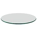 30 Inch Round Tempered Ogee Polished Edge Glass Table Top -3/4” Thick Round Glass Table Top–Heavy Duty, Dining, Coffee, and Office Tables by Fab Glass and Mirror