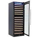 Takywep 30 inch Single Zone Wine Fridge，177 Bottles Wine Refrigerator Built-in or Freestanding Wine Cellar Stainless Steel Wine Fridge with Double Layer Glass Door for Home, Kitchen, or Office