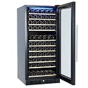 Takywep 30 inch Single Zone Wine Fridge，133 Bottles Wine Refrigerator Built-in or Freestanding Wine Cellar Stainless Steel Wine Fridge with Double Layer Glass Door for Home, Kitchen, or Office