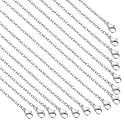 30 Pack 20 Inch Necklace Chain Stainless Steel Link Cable Chain Necklace with Lobster Clasps for DIY Jewelry Making