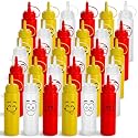 30 Pack 8 oz Condiment Squeeze Bottles Bulk Ketchup Mustard Squeeze Bottles