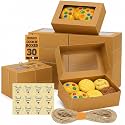 30 Pack 9x6x3in Cookie Boxes with Window, Bakery Boxes for Treats, Desserts
